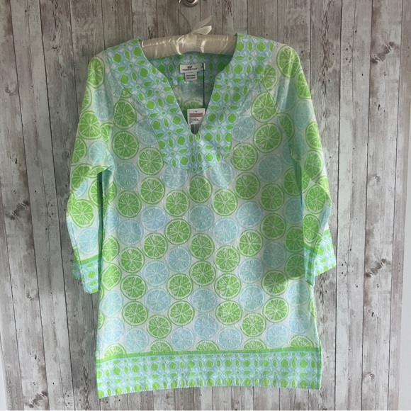 Vineyard Vines Tops - Vineyard Vines Lemon and Lime Print Tunic New XS